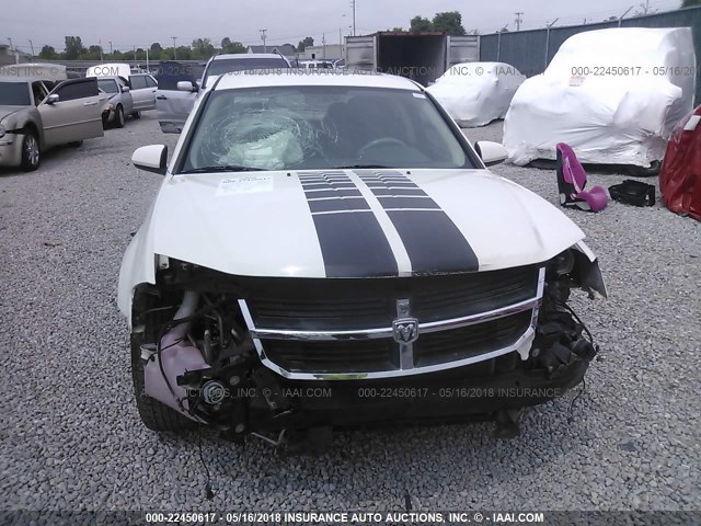 1B3LC76M48N665541 - 2008 DODGE AVENGER R/T WHITE photo 6