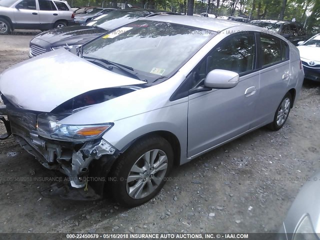 JHMZE2H71DS001222 - 2013 HONDA INSIGHT EX SILVER photo 2