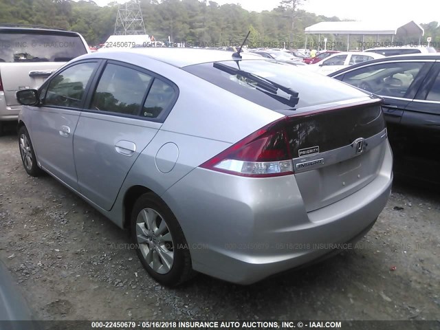 JHMZE2H71DS001222 - 2013 HONDA INSIGHT EX SILVER photo 3