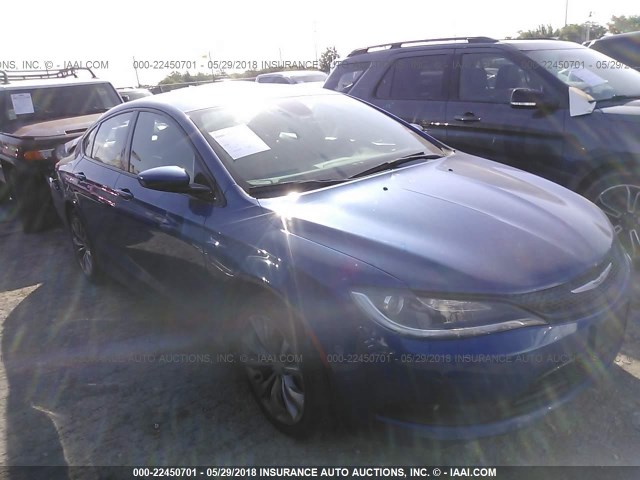 1C3CCCBB8FN752324 - 2015 CHRYSLER 200 S BLUE photo 1