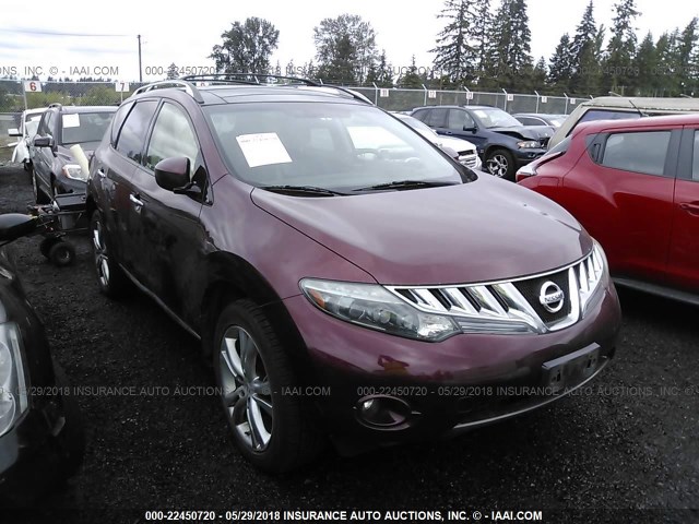 JN8AZ18W99W208742 - 2009 NISSAN MURANO S/SL/LE MAROON photo 1