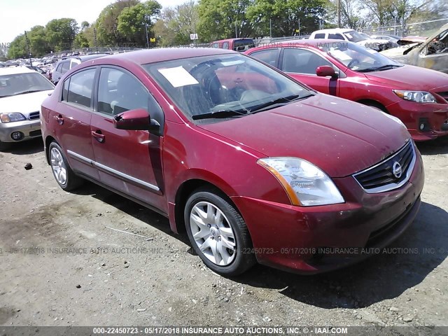 3N1AB6AP6CL704470 - 2012 NISSAN SENTRA 2.0/2.0S/SR/2.0SL RED photo 1