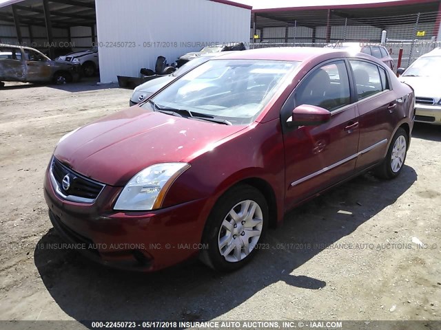 3N1AB6AP6CL704470 - 2012 NISSAN SENTRA 2.0/2.0S/SR/2.0SL RED photo 2