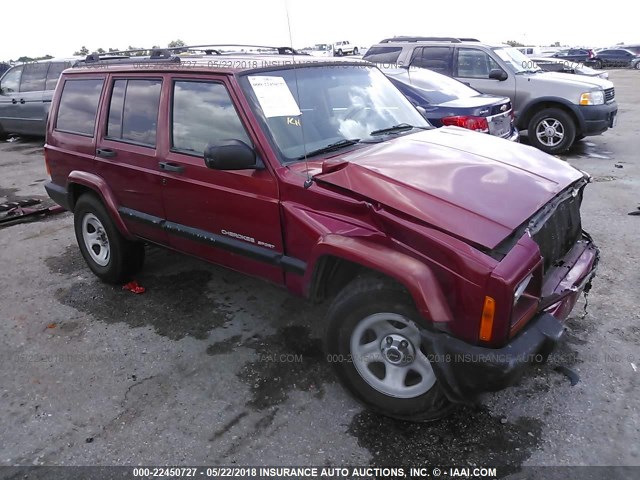 1J4FT68S3XL667240 - 1999 JEEP CHEROKEE SPORT/CLASSIC RED photo 1