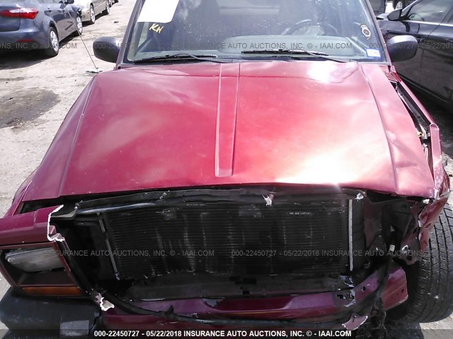 1J4FT68S3XL667240 - 1999 JEEP CHEROKEE SPORT/CLASSIC წითელი ფოტო 10