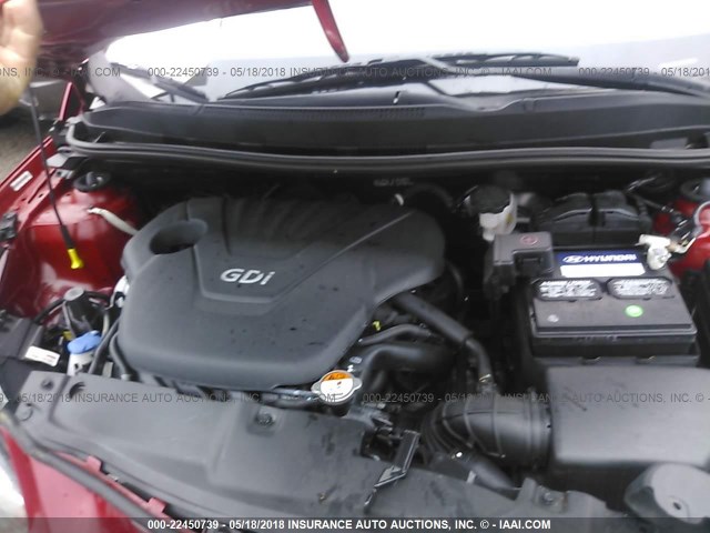 KMHCT4AE1DU554485 - 2013 HYUNDAI ACCENT GLS/GS RED photo 10