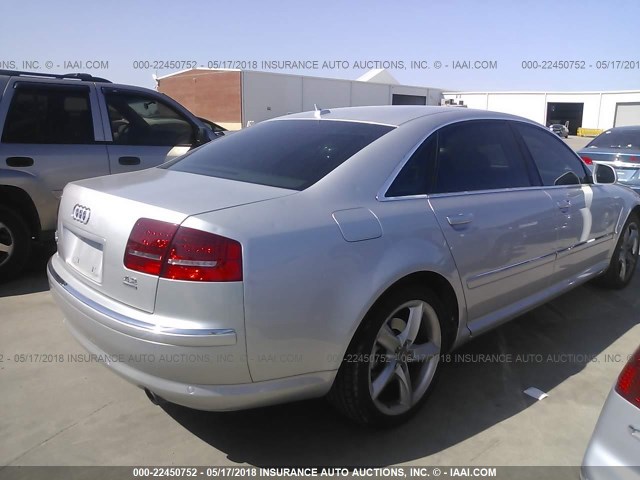 WAUMV94E78N003857 - 2008 AUDI A8 L QUATTRO SILVER photo 4