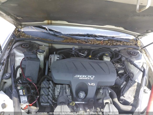 2G2WS522341161084 - 2004 PONTIAC GRAND PRIX GT2 ვერცხლისფერი ფოტო 10