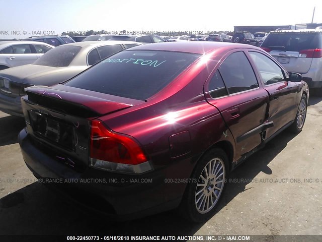 YV1RS59V342330300 - 2004 VOLVO S60 2.5T RED photo 4