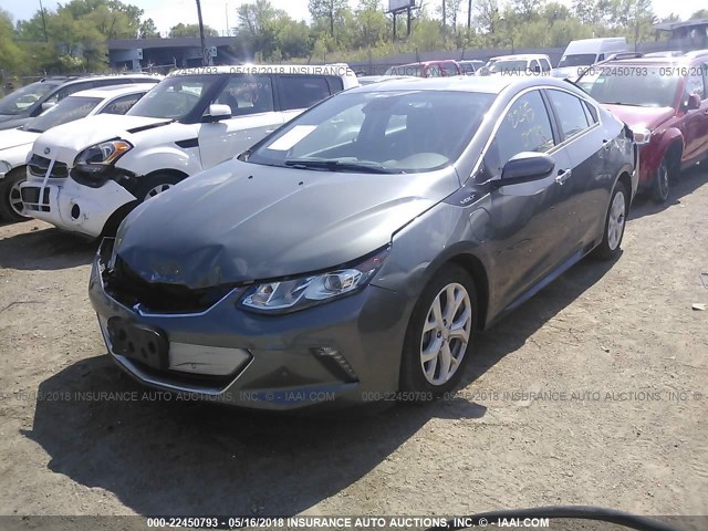 1G1RB6S52HU148077 - 2017 CHEVROLET VOLT PREMIER GRAY photo 2