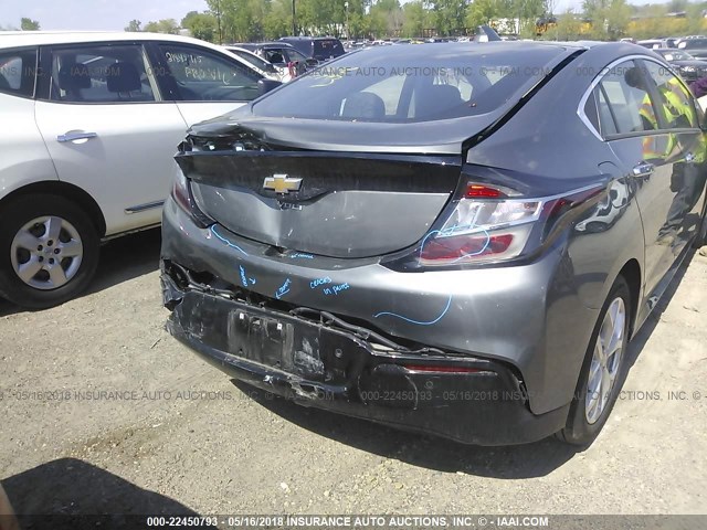 1G1RB6S52HU148077 - 2017 CHEVROLET VOLT PREMIER GRAY photo 6