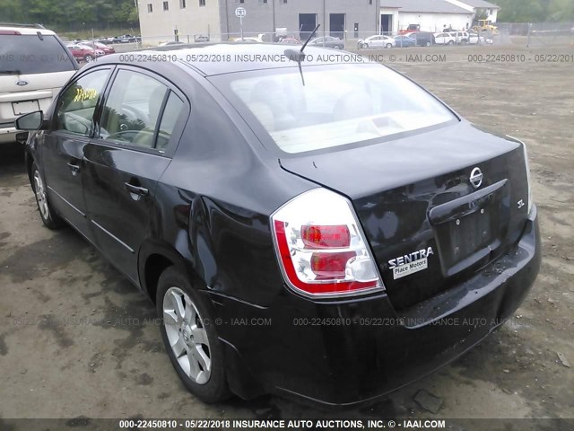 3N1AB61EX8L627415 - 2008 NISSAN SENTRA 2.0/2.0S/2.0SL BLACK photo 3