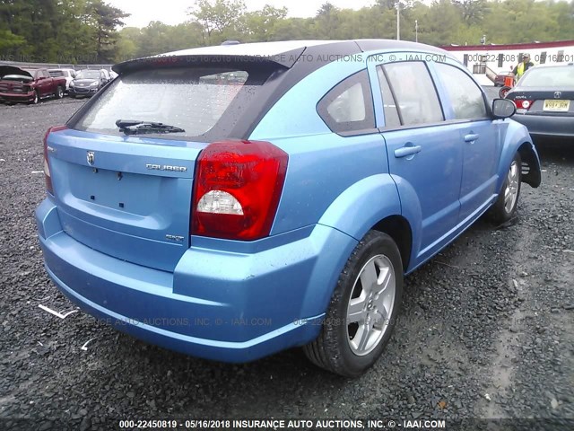 1B3HB48A99D202876 - 2009 DODGE CALIBER SXT BLUE photo 4