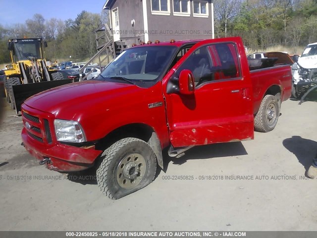 1FTSX21556ED63299 - 2006 FORD F250 SUPER DUTY RED photo 2