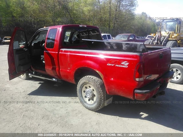 1FTSX21556ED63299 - 2006 FORD F250 SUPER DUTY RED photo 3