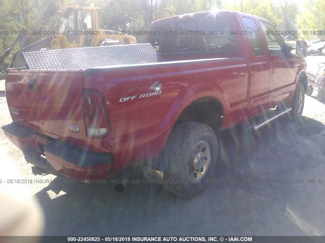 1FTSX21556ED63299 - 2006 FORD F250 SUPER DUTY RED photo 4