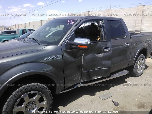 1FTFW1EF7BKD01383 - 2011 FORD F150 SUPERCREW GRAY photo 6