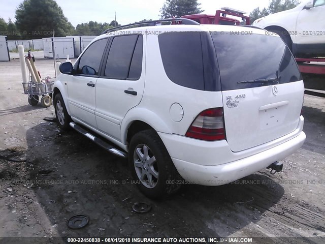 4JGAB72E5XA078337 - 1999 MERCEDES-BENZ ML 430 WHITE photo 3