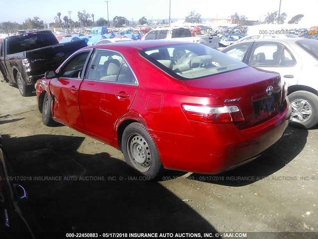 4T1BE46K69U323285 - 2009 TOYOTA CAMRY SE/LE/XLE RED photo 3