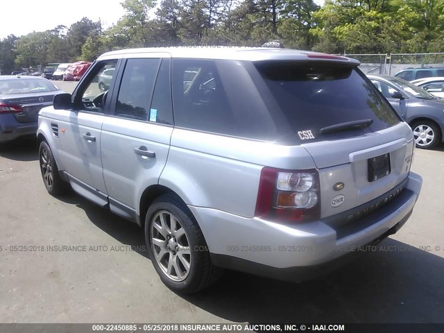 SALSK25498A130819 - 2008 LAND ROVER RANGE ROVER SPORT HSE SILVER photo 3