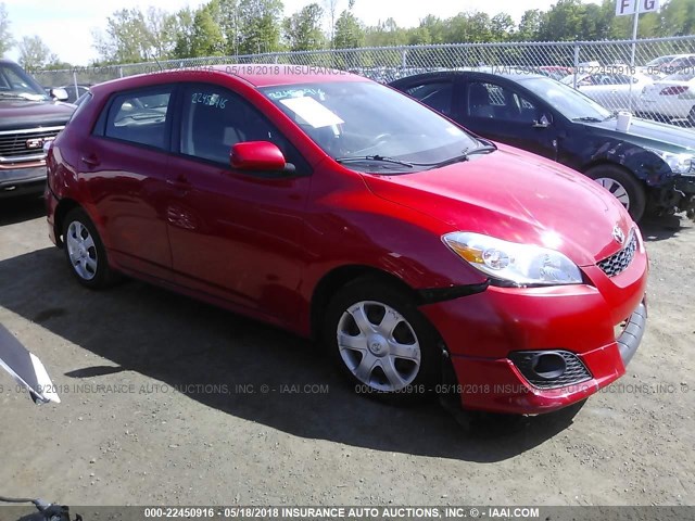 2T1KE40E09C018630 - 2009 TOYOTA COROLLA MATRIX S RED photo 1