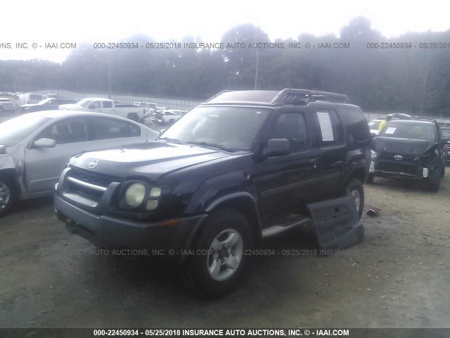 5N1ED28T84C610152 - 2004 NISSAN XTERRA XE/SE BLACK photo 2