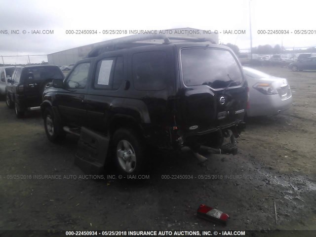 5N1ED28T84C610152 - 2004 NISSAN XTERRA XE/SE BLACK photo 3