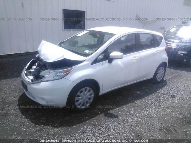 3N1CE2CP6FL399093 - 2015 NISSAN VERSA NOTE S/S PLUS/SV/SL/SR WHITE photo 2