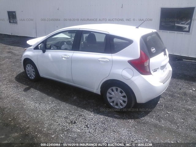 3N1CE2CP6FL399093 - 2015 NISSAN VERSA NOTE S/S PLUS/SV/SL/SR WHITE photo 3