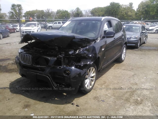 5UXWX9C5XE0D25247 - 2014 BMW X3 XDRIVE28I BLACK photo 2