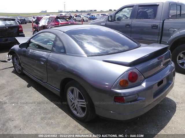 4A3AC84H24E037048 - 2004 MITSUBISHI ECLIPSE GT GRAY photo 3