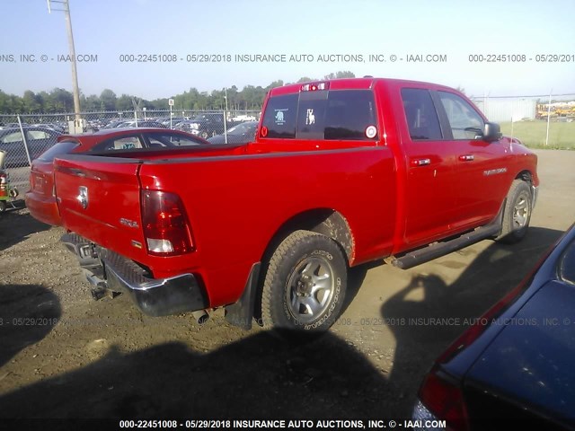 1D7RV1GP3BS549321 - 2011 DODGE RAM 1500 RED photo 4