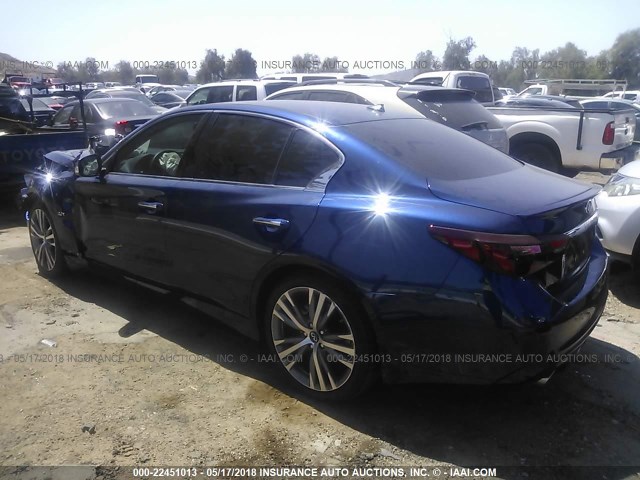 JN1EV7AP4JM356072 - 2018 INFINITI Q50 LUXE/SPORT BLUE photo 3