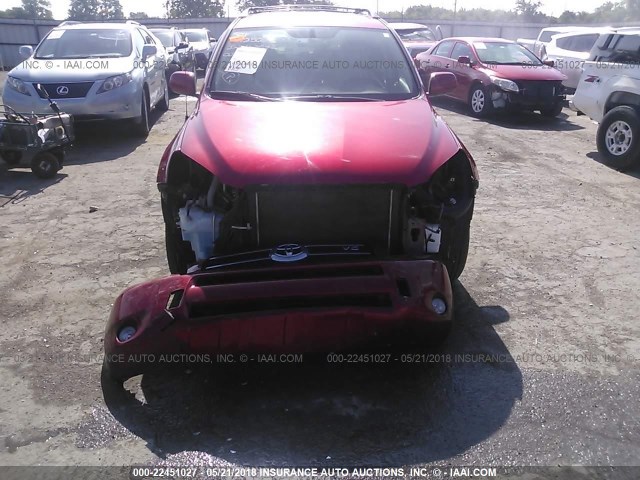 JTMZK31VX86015529 - 2008 TOYOTA RAV4 LIMITED RED photo 6