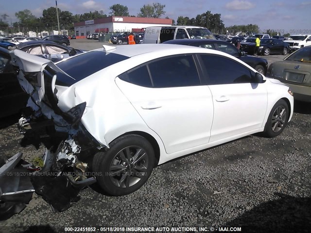 5NPD84LF5JH331923 - 2018 HYUNDAI ELANTRA SEL/VALUE/LIMITED WHITE photo 4