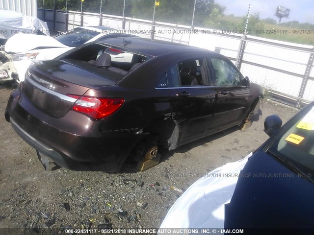 1C3CCBBG9DN660058 - 2013 CHRYSLER 200 TOURING BROWN photo 4