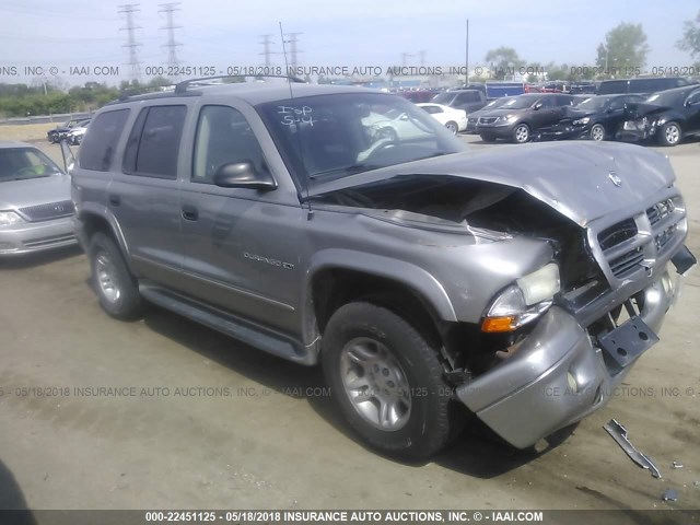 1B4HS28N61F572677 - 2001 DODGE DURANGO GRAY photo 1