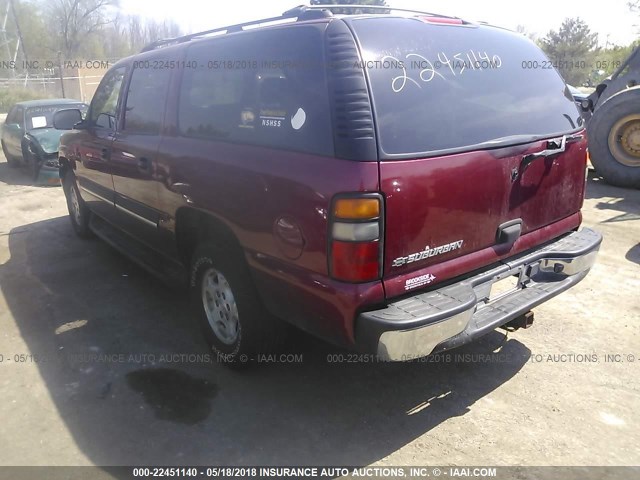 1GNFK16Z24J224992 - 2004 CHEVROLET SUBURBAN K1500 MAROON photo 3