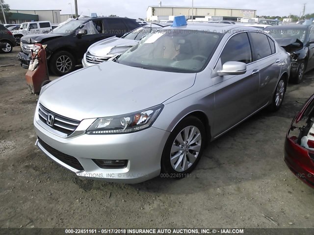 1HGCR2F88FA110231 - 2015 HONDA ACCORD EXL SILVER photo 2