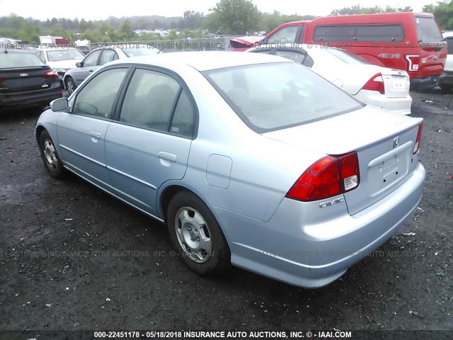 JHMES95694S013100 - 2004 HONDA CIVIC HYBRID Light Blue photo 3