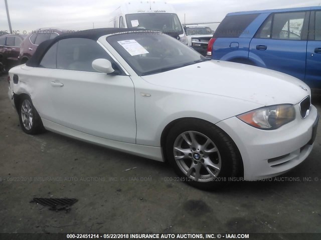 WBAUN13559VH80920 - 2009 BMW 128 I WHITE photo 1