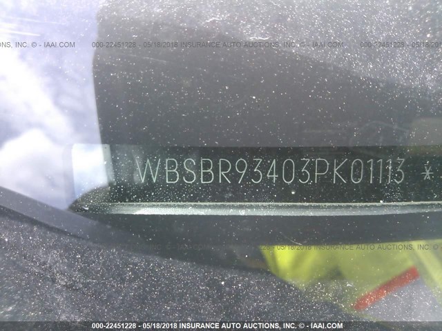 WBSBR93403PK01113 - 2003 BMW M3 BLACK photo 9