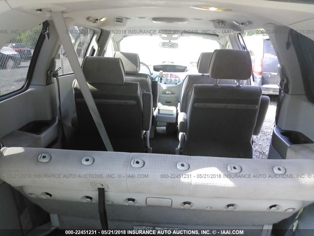 5N1BV28U96N103681 - 2006 NISSAN QUEST S/SE/SL WHITE photo 8