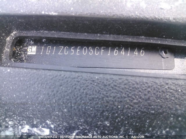 1G1ZC5E03CF164146 - 2012 CHEVROLET MALIBU 1LT 黑色 照片 9