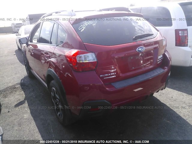 JF2GPABC3G8292781 - 2016 SUBARU CROSSTREK PREMIUM წითელი ფოტო 3