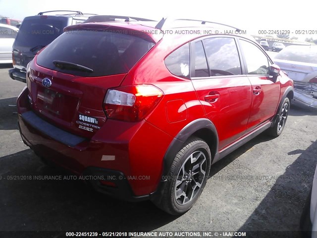 JF2GPABC3G8292781 - 2016 SUBARU CROSSTREK PREMIUM RED photo 4