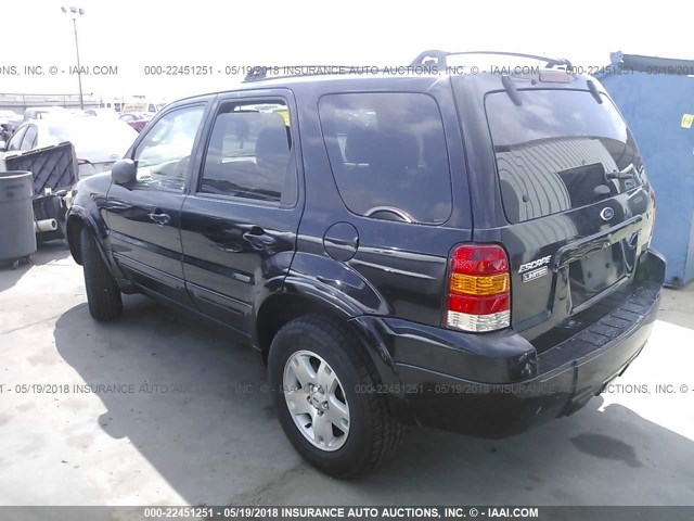 1FMYU94116KA01083 - 2006 FORD ESCAPE LIMITED BLACK photo 3