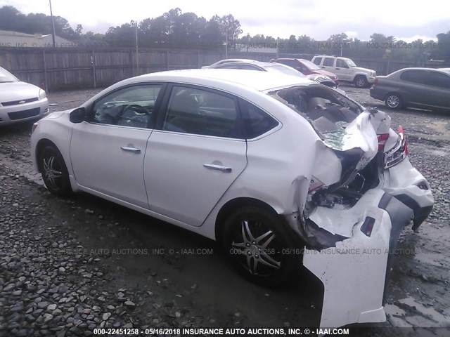 3N1AB7APXGY210627 - 2016 NISSAN SENTRA S/SV/SR/SL WHITE photo 3