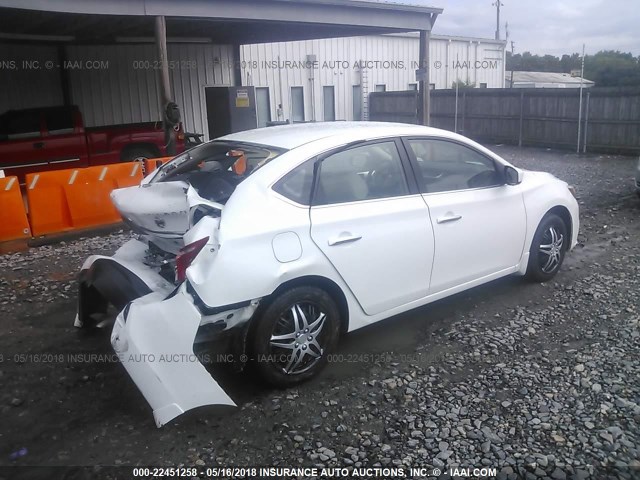 3N1AB7APXGY210627 - 2016 NISSAN SENTRA S/SV/SR/SL WHITE photo 4
