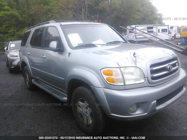 5TDBT48A92S095730 - 2002 TOYOTA SEQUOIA LIMITED SILVER photo 1